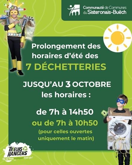 Prolongement horaires